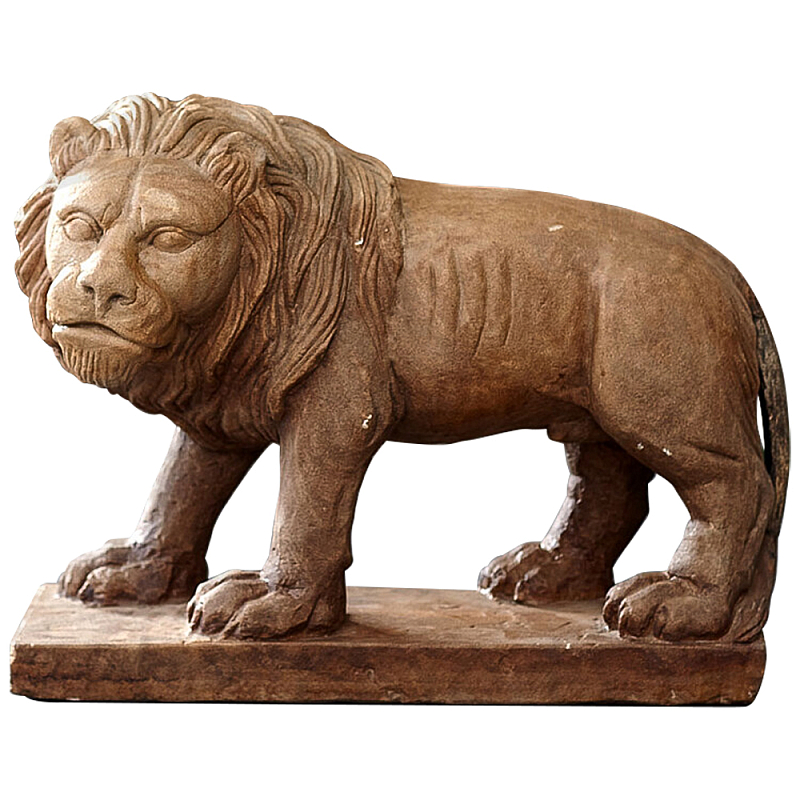 Каменная статуэтка в виде льва Indian Lion Statue Коричневый в Саратове | Loft Concept 