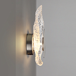 Бра с рельефным волнообразным стеклянным плафоном и вставкой из мрамора Liquid Stone варинант исполнения - 7 | Loft Concept в Саратове