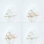 Плитка с узором Поганки варинант исполнения - 1 | Loft Concept в Саратове