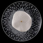 Бра с белым рельефным плафоном и стеклом с рисунком FLOW варинант исполнения - 3 | Loft Concept в Саратове