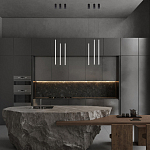 Подвсеной светильник светодиодный металлический цилиндрической формы черно-белый Trumpet tube варинант исполнения - 5 | Loft Concept в Саратове