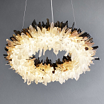 Люстра кргулая светодиодная из дымчатых и прозрачных необработанных кристаллов Raw Crystal варинант исполнения - 2 | Loft Concept в Саратове