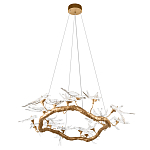 Люстра подвесная с прозрачными стеклянными птичками на ветвях Диаметр 100 см Serip Voa варинант исполнения - 4 | Loft Concept в Саратове