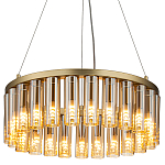 Люстра со стеклянными цилиндрическими плафонами Luminous Cylinders Amber Round варинант исполнения - 1 | Loft Concept в Саратове