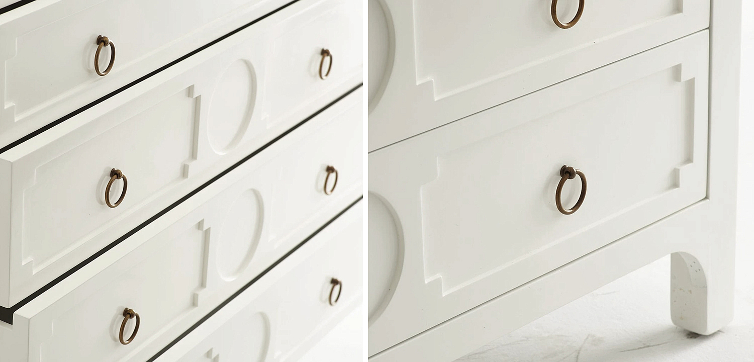 Комод с 4-мя ящиками Lawrence chest of drawers White Белый Комод с 4-мя ящиками Lawrence chest of drawers White Белый - Loft-Concept в Саратове