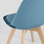 Стул с мягким велюровым сиденьем Arvika Blue варинант исполнения - 6 | Loft Concept в Саратове