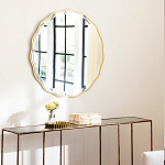 Золотое настенное зеркало Yvon Mirror варинант исполнения - 3 | Loft Concept в Саратове