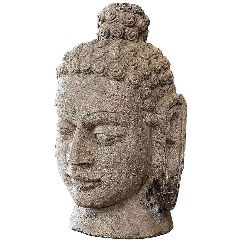 Статуэтка из камня Голова Будды Stone Buddha Head Статуэтка из камня Голова Будды Stone Buddha Head в Саратове | Loft Concept