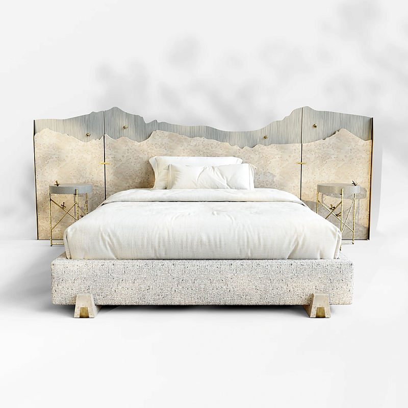 Кровать Okinawa Бежевый Лазурь в Саратове | Loft Concept 