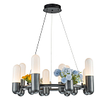 Люстра круглая серая с 8-ю светодиодными лампами Generosity варинант исполнения - 1 | Loft Concept в Саратове