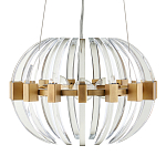 Люстра круглая с прозрачными элементами в форме полумесяца Crystal Crescent варинант исполнения - 4 | Loft Concept в Саратове