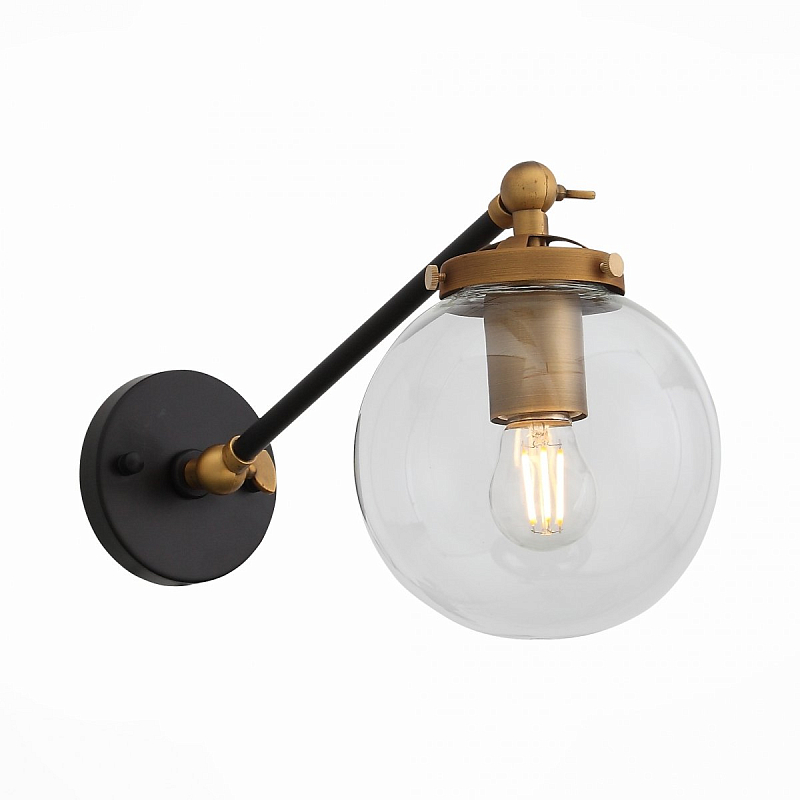 Бра Bistro Globe Clear Glass Bra Gold Золотой в Саратове | Loft Concept 