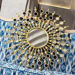 Зеркало-солнце в раме из металла с золотыми с лучами Rays of Peace варинант исполнения - 3 | Loft Concept в Саратове