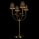 Настольная лампа на металлическом основании бронзового цвета с 4-мя черными конусовидными абажурами Dignity варинант исполнения - 4 | Loft Concept в Саратове