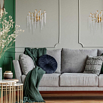 Бра золотого цвета с ветвями и хрустальными подвесками FAIRYTREE Light варинант исполнения - 8 | Loft Concept в Саратове