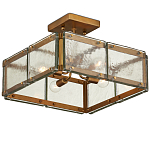 Потолочный светильник квадратный из толстого литого стекла Cast Glass варинант исполнения - 4 | Loft Concept в Саратове