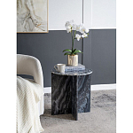 Столик кофейный с столешницей из черного мрамора Compact Black Marble Table варинант исполнения - 7 | Loft Concept в Саратове