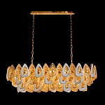 Люстра овальная с многослойными белыми и прозрачными подвесками Character Chandelier варинант исполнения - 1 | Loft Concept в Саратове