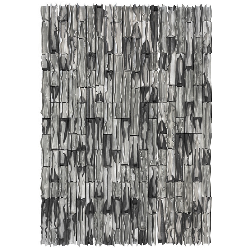 Объемное Панно на стену Grey Micro Waves Серый Объемное Панно на стену Grey Micro Waves Серый в Саратове | Loft Concept