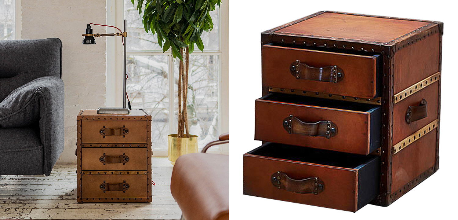 Тумба Vintage Chest Brown Loft Nightstand Тумба Vintage Chest Brown Loft Nightstand - Loft-Concept в Саратове