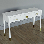 Дизайнерский Письменный стол Elsa Dreams White с тремя ящиками варинант исполнения - 3 | Loft Concept в Саратове