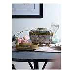 Блюдо фарфоровое с бронзовой ручкой Paradise Dish with Handle варинант исполнения - 2 | Loft Concept в Саратове