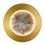 Бра в форме диска цвета латунь Brass Borders варинант исполнения - 1 | Loft Concept в Саратове