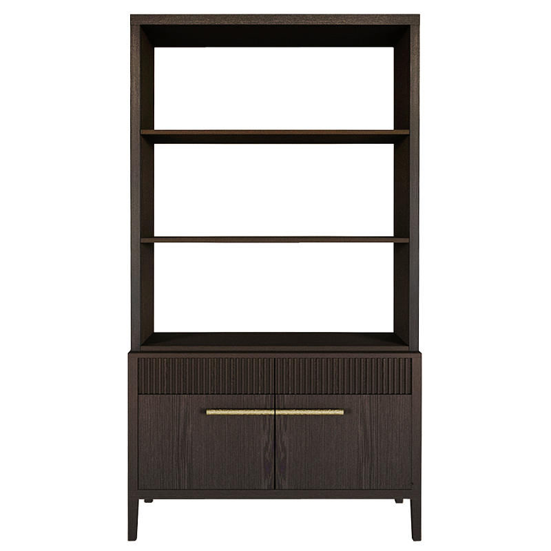 Стеллаж Primo с ящиками Темный орех Орех в Саратове | Loft Concept 