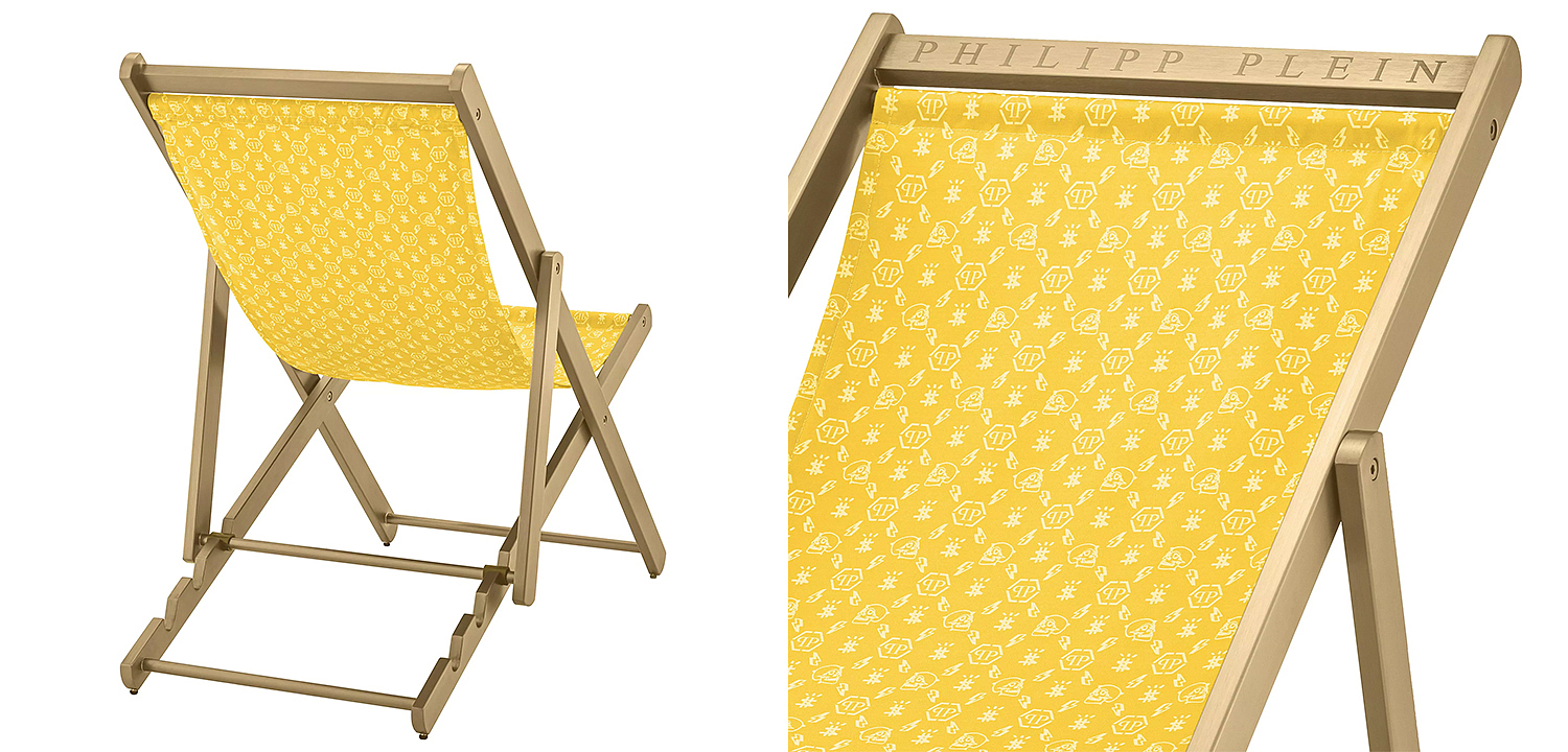 Кресло Philipp Plein Deck Chair Жёлтое Кресло Philipp Plein Deck Chair Жёлтое - Loft-Concept в Саратове