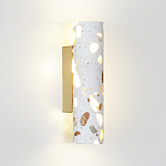 Бра с цилиндрическим белым бетонным плафоном Terrazzo Light варинант исполнения - 1 | Loft Concept в Саратове