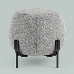 Пуф в ткани букле серого цвета Pikelet варинант исполнения - 2 | Loft Concept в Саратове