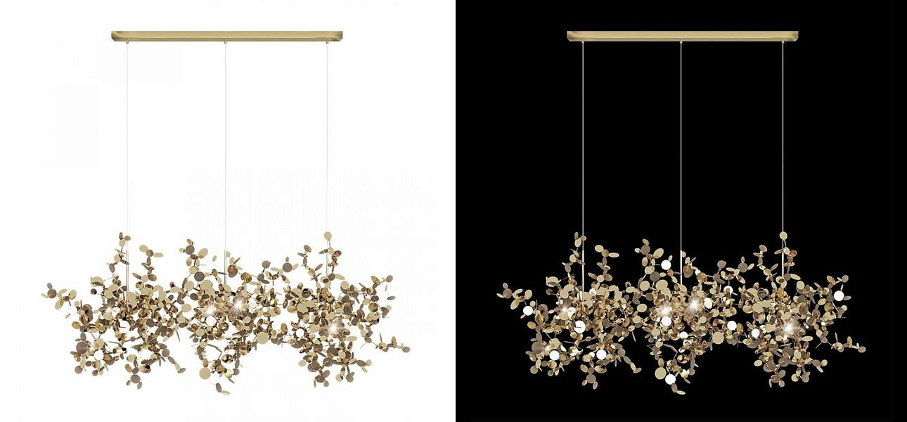 Люстра Terzani Argent Suspension Linear Gold длина 85 см Люстра Terzani Argent Suspension Linear Gold длина 85 см - Loft-Concept в Саратове