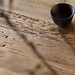 Дизайнерский журнальный стол квадратный с черным трапециевидным основанием Wokab варинант исполнения - 4 | Loft Concept в Саратове