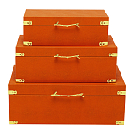 Комплект оранжевых чемоданов Golden Twigs варинант исполнения - 1 | Loft Concept в Саратове