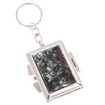 Зеркало брелок складное двухстороннее из натурального камня Серафинит Stone Mirrors варинант исполнения - 1 | Loft Concept в Саратове