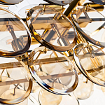 Люстра с круглыми стеклянными подвесками Cardiel Amber Glass Chandelier варинант исполнения - 4 | Loft Concept в Саратове