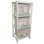 Стеллаж для детской с животными с плетенными корзинами Cute Elephant варинант исполнения - 1 | Loft Concept в Саратове