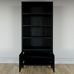 Книжный Стеллаж Elsa Dreams Black с задней стенкой варинант исполнения - 4 | Loft Concept в Саратове