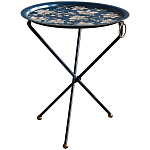 Круглый приставной столик складной Chinoiserie Flowers Side Table варинант исполнения - 1 | Loft Concept в Саратове