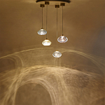 Подвесной светильник с прозрачным стеклянным плафоном округлой формы Effervia  варинант исполнения - 5 | Loft Concept в Саратове