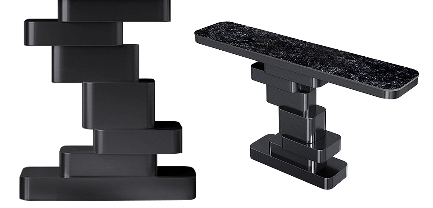 Консоль Maja Marble Metal Console Table Graphite Консоль Maja Marble Metal Console Table Graphite - Loft-Concept в Саратове