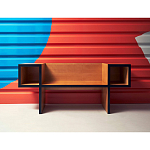 Дизайнерская скамейка  Canton  Beech and Black Bench варинант исполнения - 7 | Loft Concept в Саратове