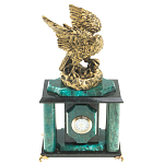 Часы настольные из натурального камня с декором в виде орла Eagle Stone Clock варинант исполнения - 5 | Loft Concept в Саратове