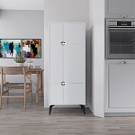 Комод белый с 4-мя дверцами на металлических ножках SPARK MULTIPURPOSE CABINET WHITE варинант исполнения - 10 | Loft Concept в Саратове