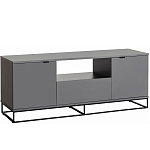 ТВ-тумба цвета графит с  2-мя дверцами и ящиком Strict Lines варинант исполнения - 1 | Loft Concept в Саратове