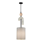 Подвесной светильник с серым тканевым плафоном Flourish варинант исполнения - 2 | Loft Concept в Саратове