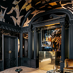 Обои ручная роспись в стиле Арт-деко Symphony Original colourway on Flint silk dupion варинант исполнения - 4 | Loft Concept в Саратове