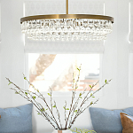 Люстра круглая с подвесками в форме стеклянных капель Glass Rain варинант исполнения - 6 | Loft Concept в Саратове