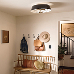 Подвесной светильник с конусовидным металлическим абажуром черного цвета Kichler варинант исполнения - 19 | Loft Concept в Саратове