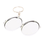 Зеркало брелок карманное двухстороннее из натурального камня Оникс Silver Stone Mirrors варинант исполнения - 3 | Loft Concept в Саратове